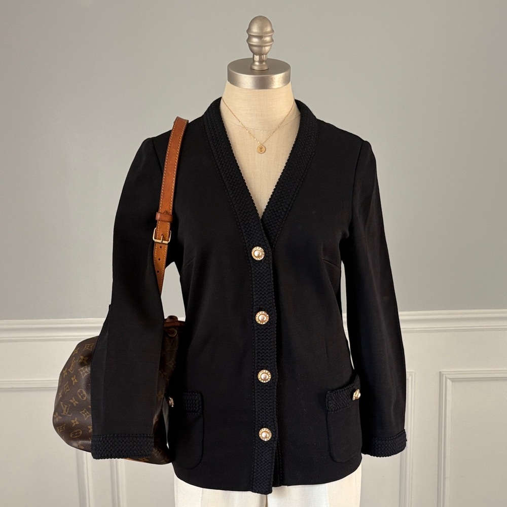 Butte Knit Cardigan with Gold Buttons and Elbow Patches